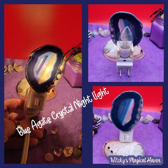 Crystal Blue Agate Night Light - Picture 6 of 9